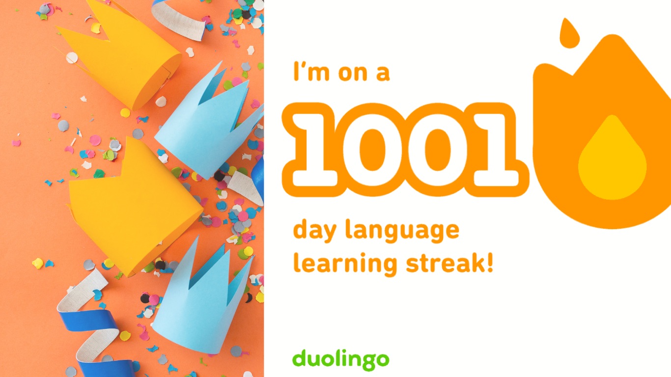 1000 day Duolingo streak